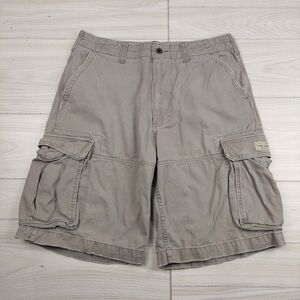 Polo Jeans Ralph Lauren Cargo Shorts Mens 34‎ Beige Y2K 00s Baggy Streetwear